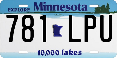 MN license plate 781LPU