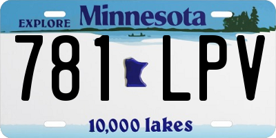 MN license plate 781LPV