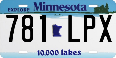 MN license plate 781LPX