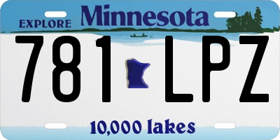 MN license plate 781LPZ