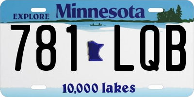 MN license plate 781LQB