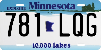 MN license plate 781LQG