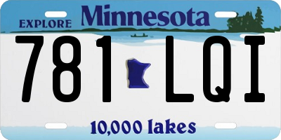 MN license plate 781LQI