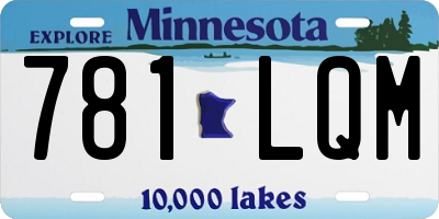 MN license plate 781LQM
