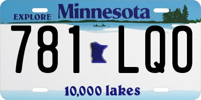 MN license plate 781LQO