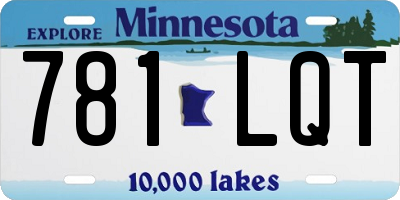 MN license plate 781LQT