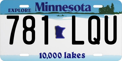 MN license plate 781LQU