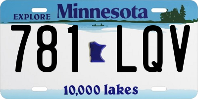 MN license plate 781LQV