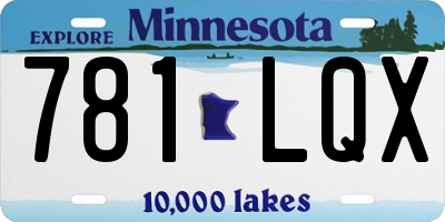 MN license plate 781LQX
