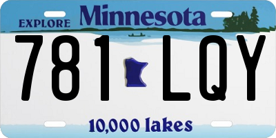 MN license plate 781LQY
