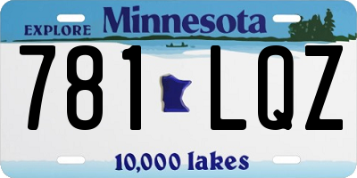 MN license plate 781LQZ