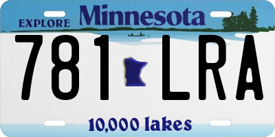 MN license plate 781LRA