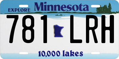 MN license plate 781LRH