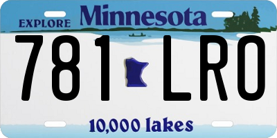 MN license plate 781LRO