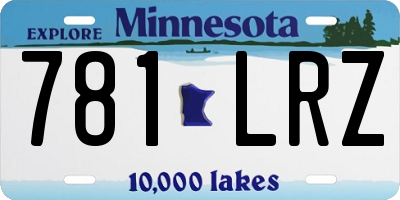 MN license plate 781LRZ