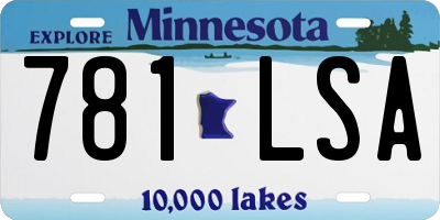 MN license plate 781LSA