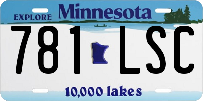 MN license plate 781LSC