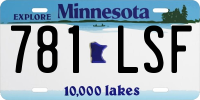 MN license plate 781LSF
