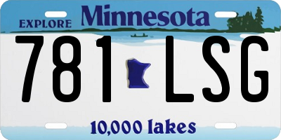 MN license plate 781LSG