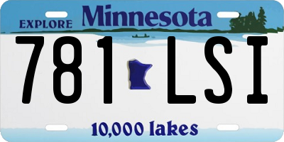 MN license plate 781LSI