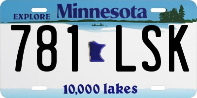 MN license plate 781LSK
