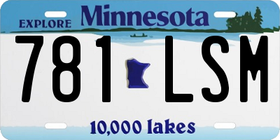 MN license plate 781LSM