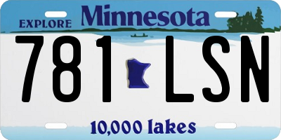 MN license plate 781LSN
