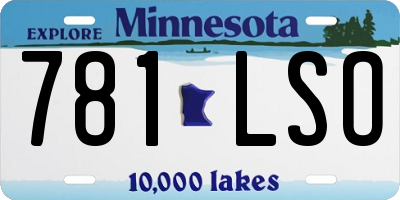 MN license plate 781LSO