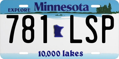 MN license plate 781LSP