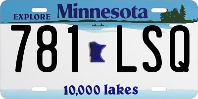 MN license plate 781LSQ