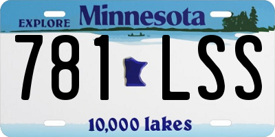 MN license plate 781LSS