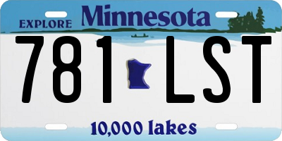 MN license plate 781LST
