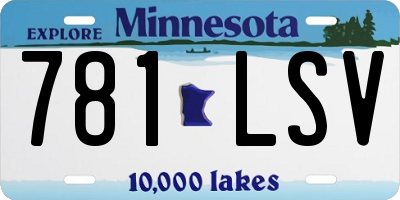 MN license plate 781LSV