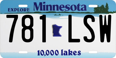 MN license plate 781LSW