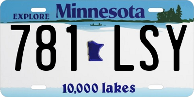 MN license plate 781LSY