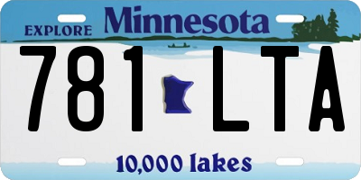 MN license plate 781LTA