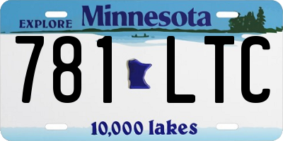 MN license plate 781LTC