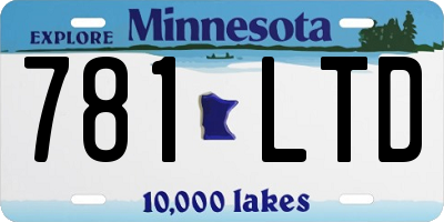 MN license plate 781LTD
