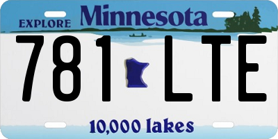 MN license plate 781LTE