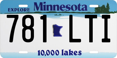 MN license plate 781LTI