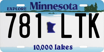 MN license plate 781LTK