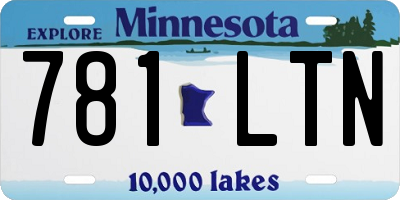 MN license plate 781LTN
