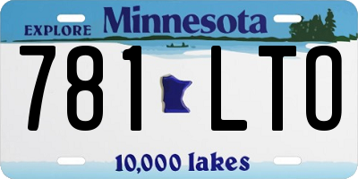 MN license plate 781LTO
