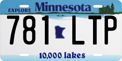 MN license plate 781LTP