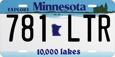 MN license plate 781LTR