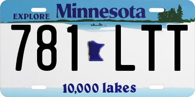 MN license plate 781LTT