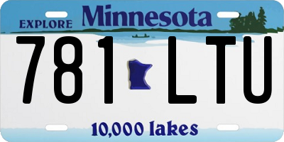 MN license plate 781LTU
