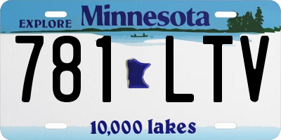 MN license plate 781LTV