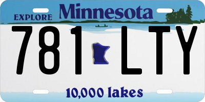 MN license plate 781LTY