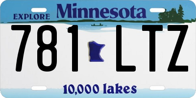 MN license plate 781LTZ